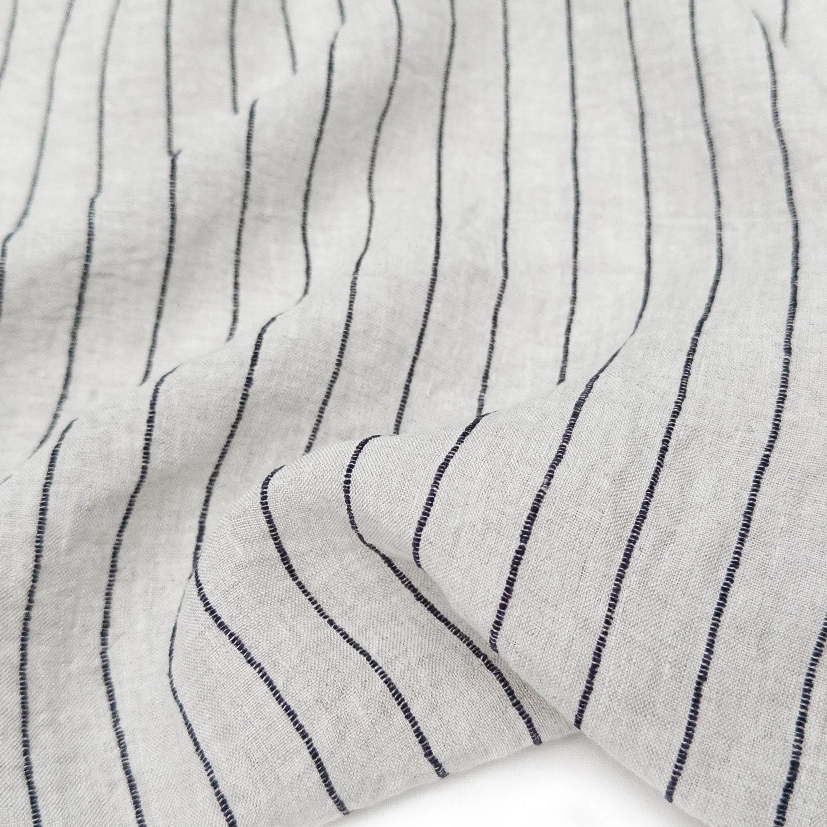 Gordon Fabrics Ltd. Bella Stripe Oatmeal Black