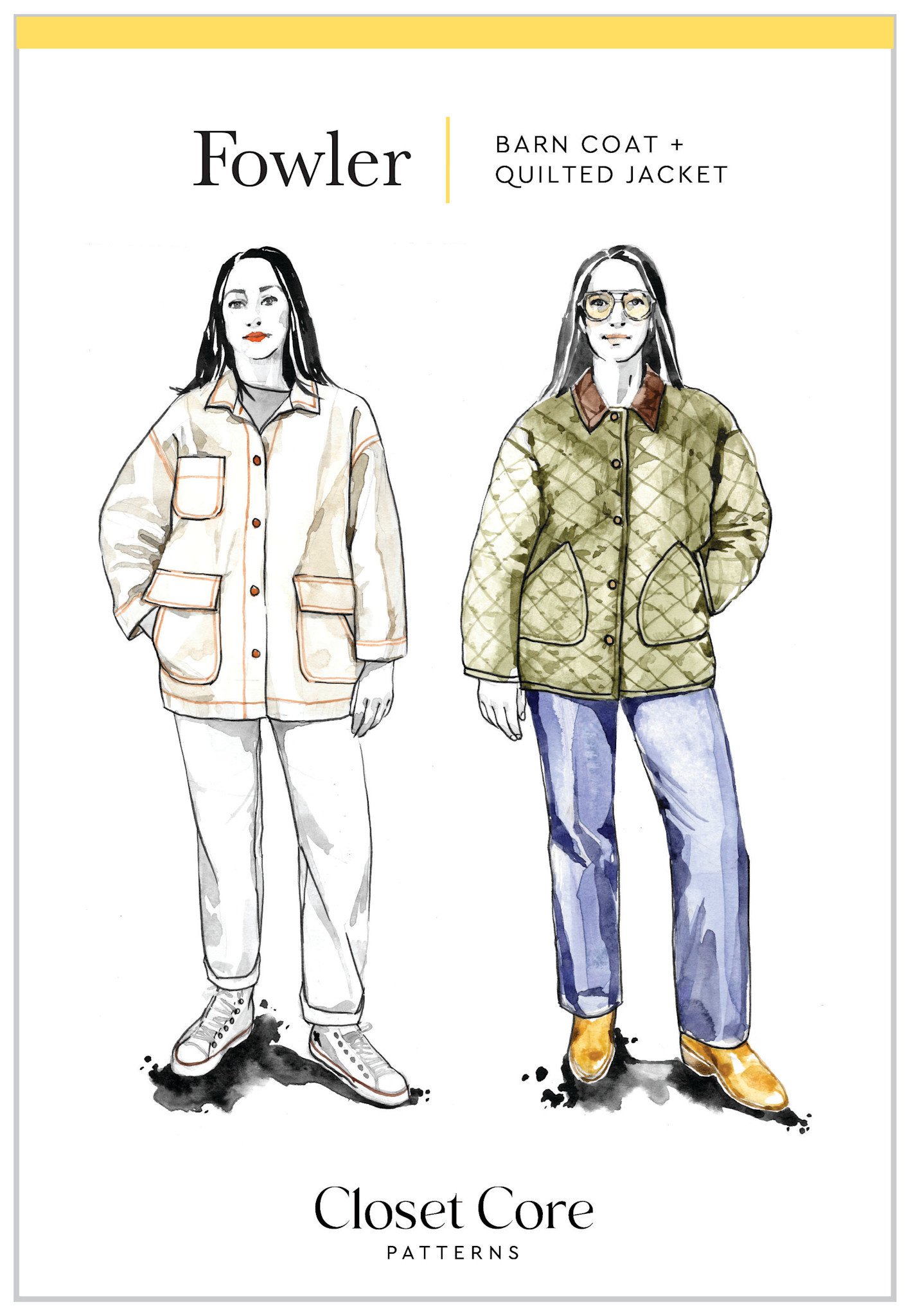 Closet Core Patterns Closet Core Patterns Fowler Barn Coat and Quilted Jacket