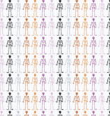 Cloud 9 Fabrics Dem Bones The Line Up White Multi