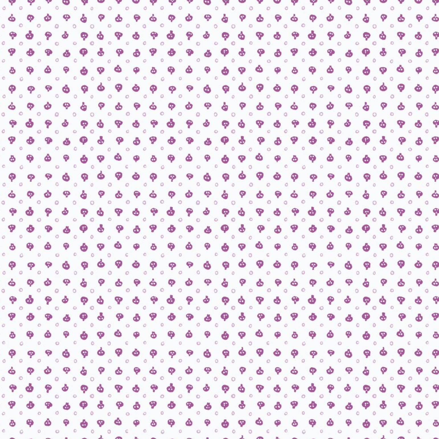 Cloud 9 Fabrics Dem Bones Skull Dot Purple