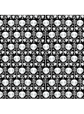 Cloud 9 Fabrics Dem Bones X-ray Black