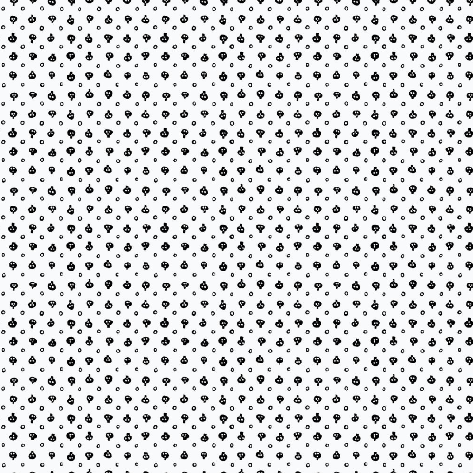 Cloud 9 Fabrics Dem Bones Skull Dot Black