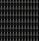 Cloud 9 Fabrics Dem Bones The Line Up Black White