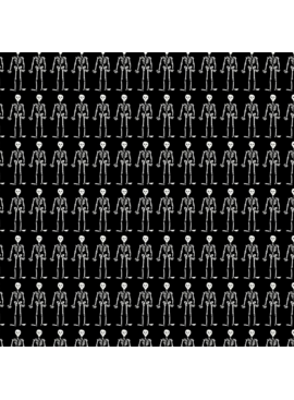 Cloud 9 Fabrics Dem Bones The Line Up Black White