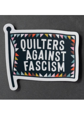 Toad And Sew Toad and Sew Quilters Against Fascism Sticker