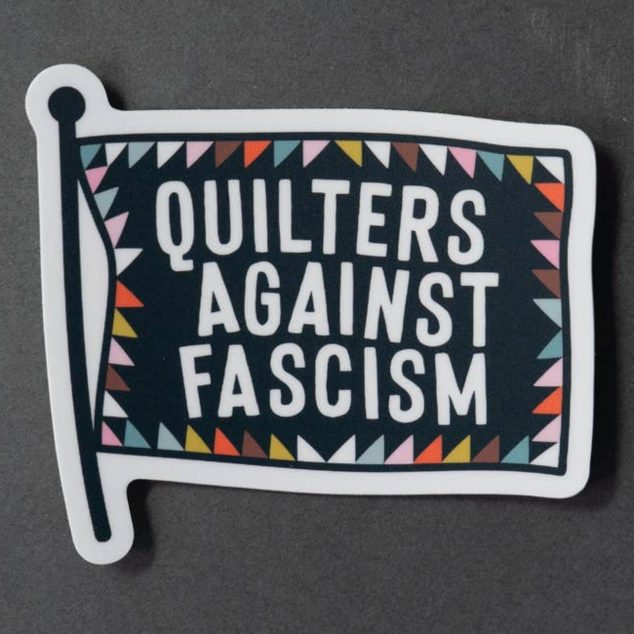 Toad And Sew Toad and Sew Quilters Against Fascism Sticker