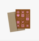 Toad And Sew Toad and Sew Out of All the Quilt Blocks Greeting Card
