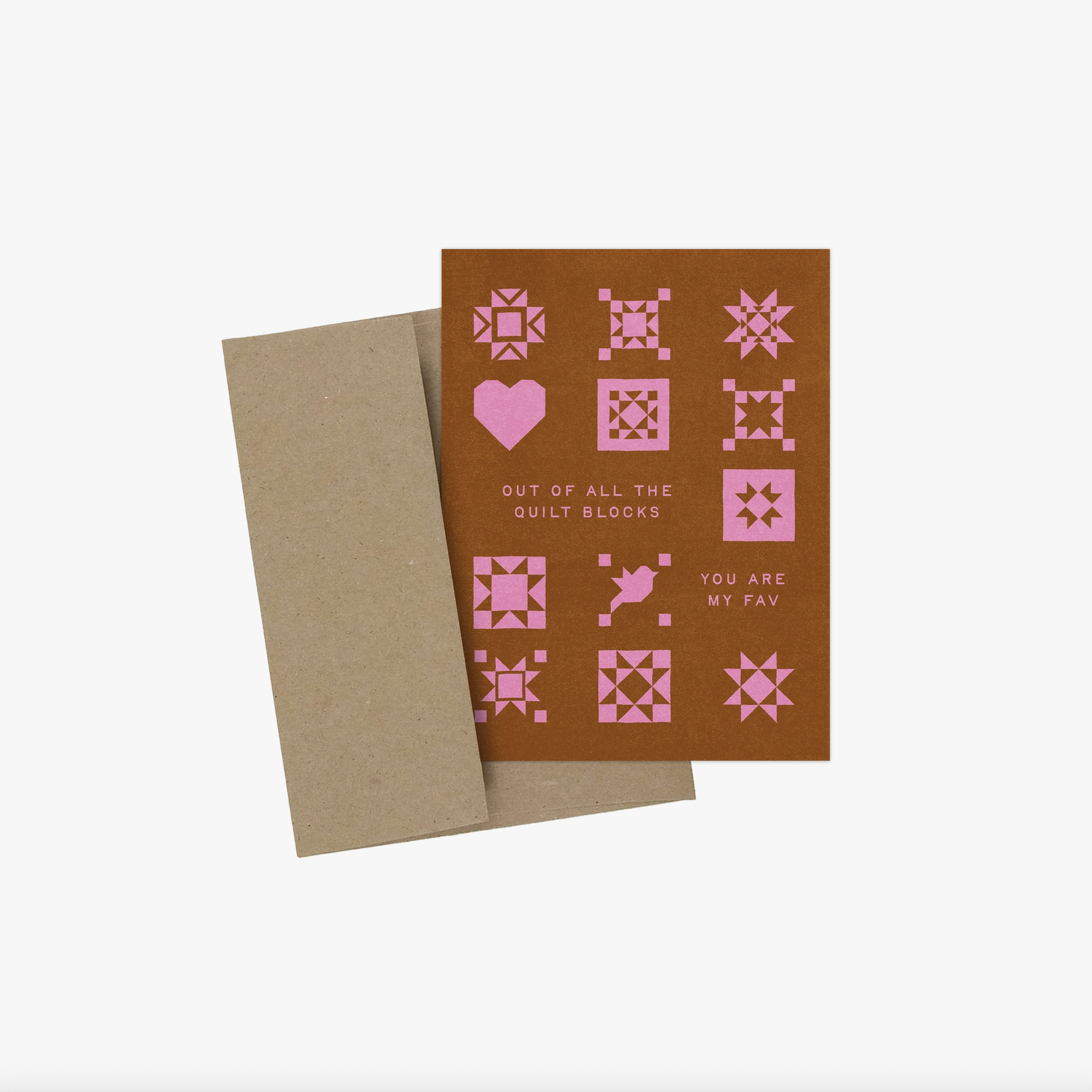 Toad And Sew Toad and Sew Out of All the Quilt Blocks Greeting Card