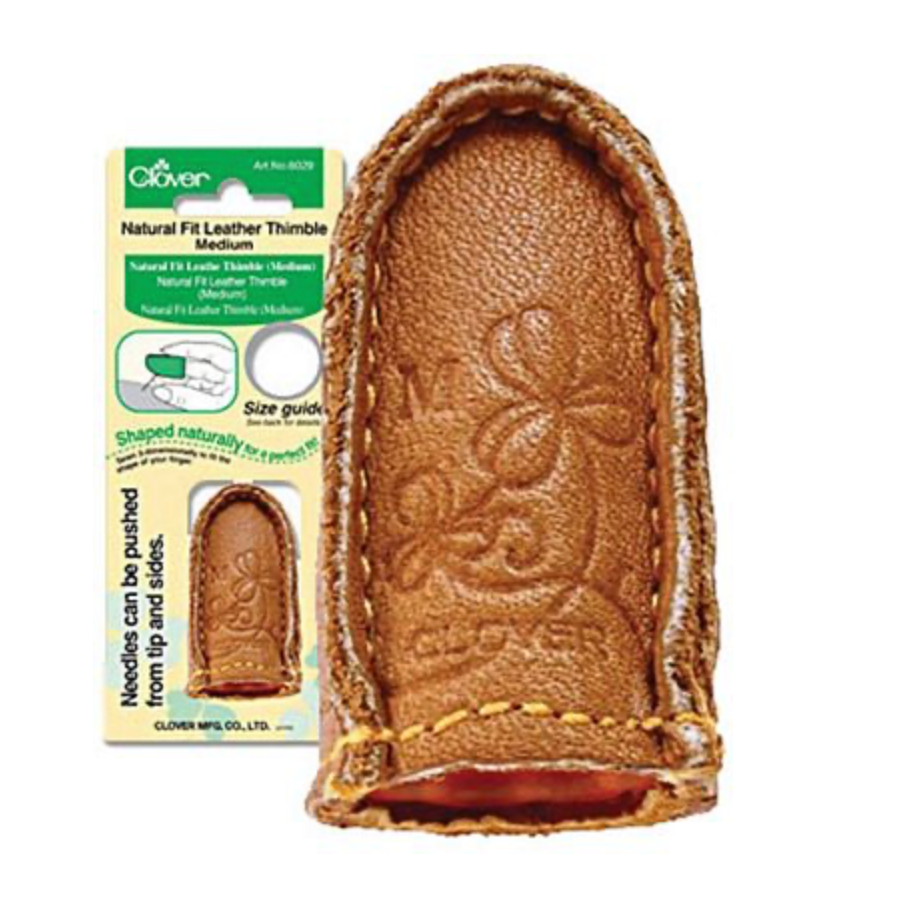 Clover Clover Natural Fit Leather Thimble Medium