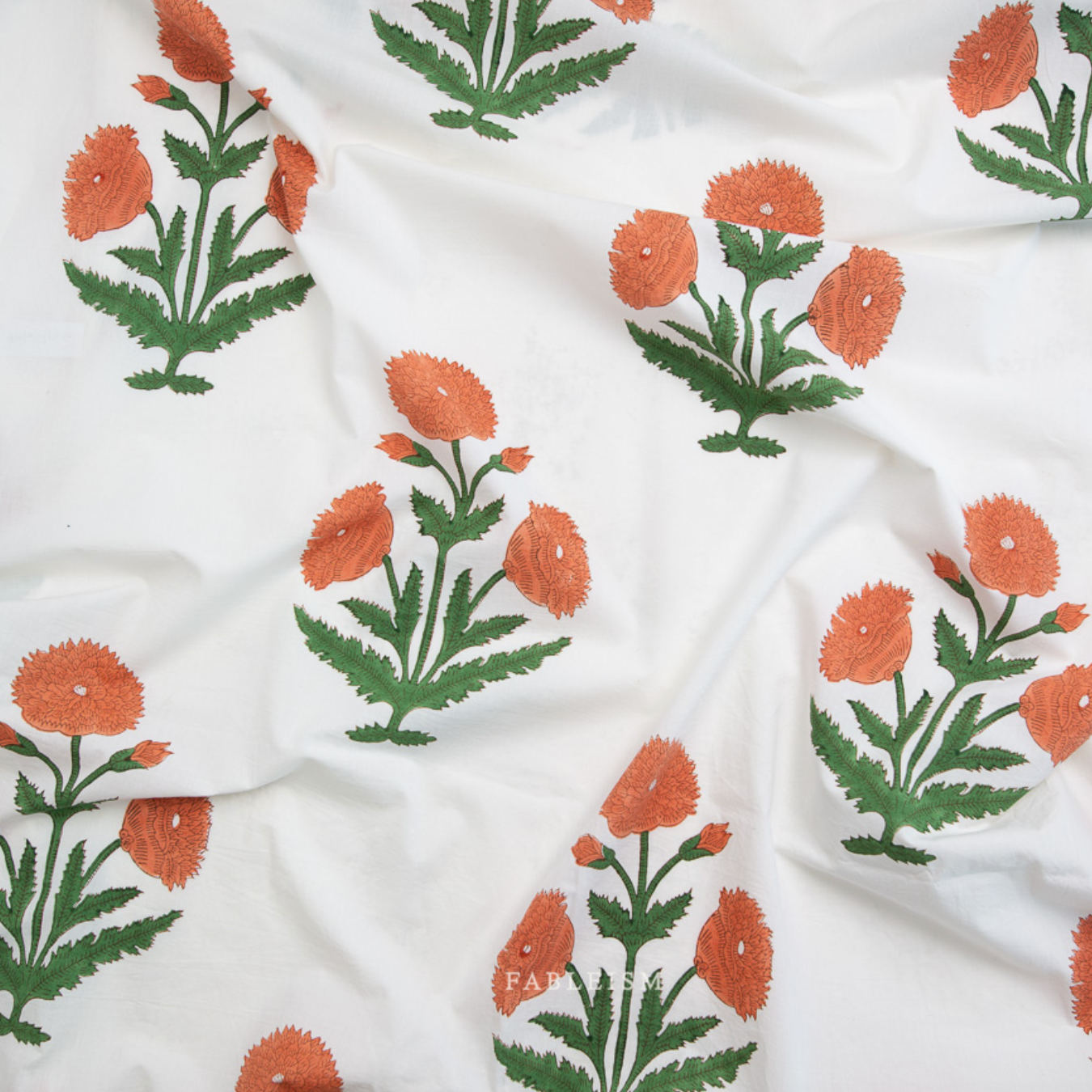 Fableism Supply Co Indian Block Prints Cottage Boho Floral Sienna