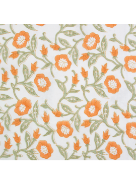 Fableism Supply Co Indian Block Prints Cottage Trumpet Vines Sage