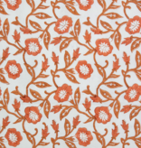 Fableism Supply Co Indian Block Prints Cottage Trumpet Vines Sienna