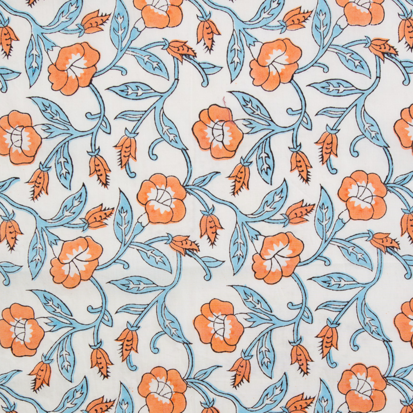 Fableism Supply Co Indian Block Prints Cottage Trumpet Vines Winter