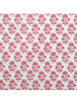Fableism Supply Co Indian Block Prints Cottage Stamp Floral Pink