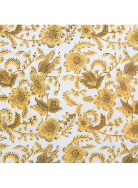 Fableism Supply Co Indian Block Prints Cottage Country Floral Yellow