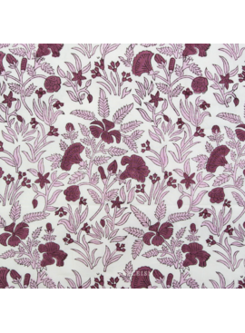 Fableism Supply Co Indian Block Prints Cottage Cozy Floral Purple