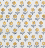 Fableism Supply Co Indian Block Prints Cottage Flowerling Yellow