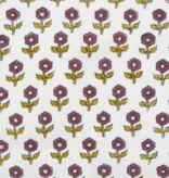 Fableism Supply Co Indian Block Prints Cottage Flowerling Eggplant