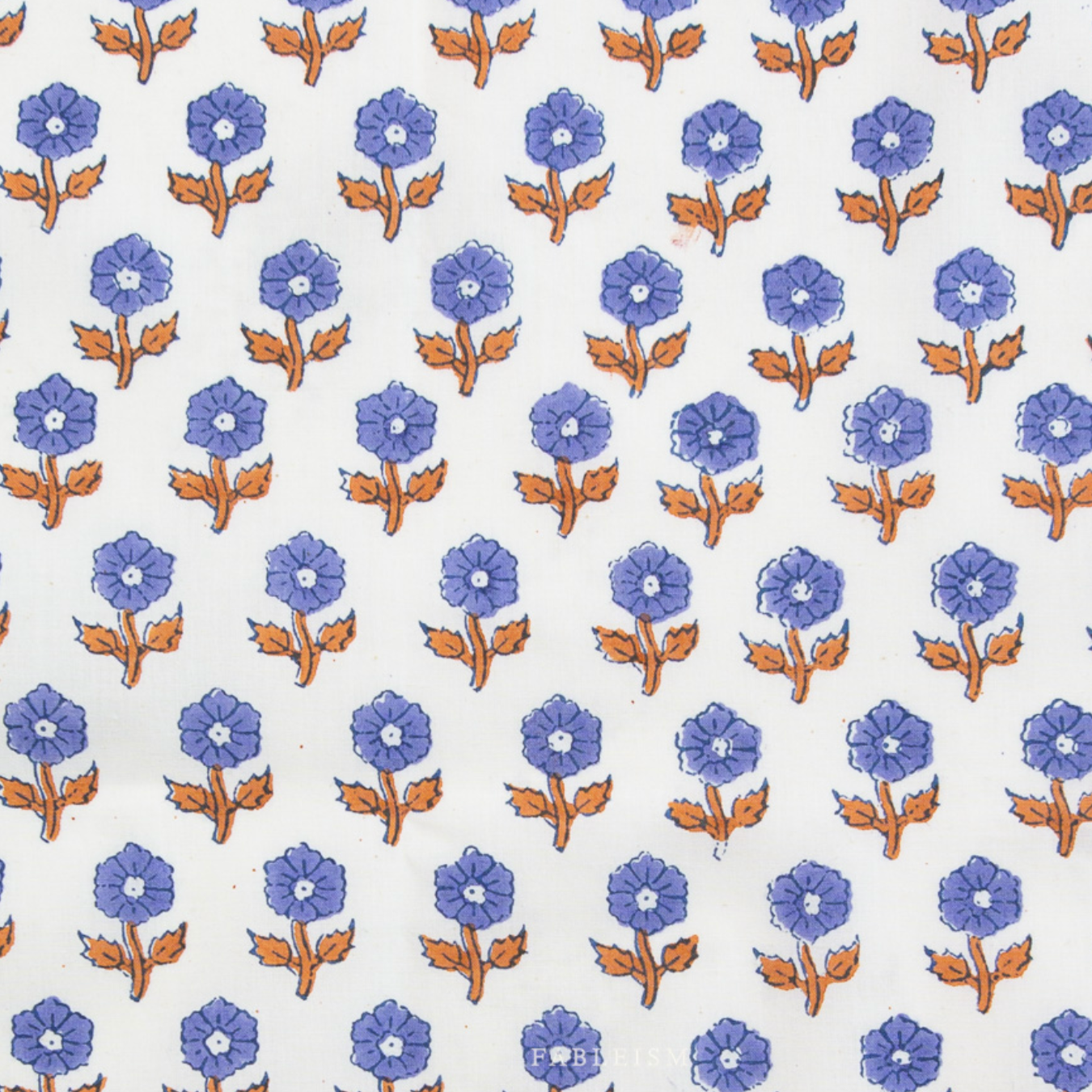 Fableism Supply Co Indian Block Prints Cottage Flowerling Violet