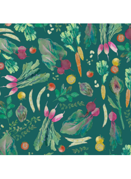 Lewis & Irene Vegetable Patch Teal