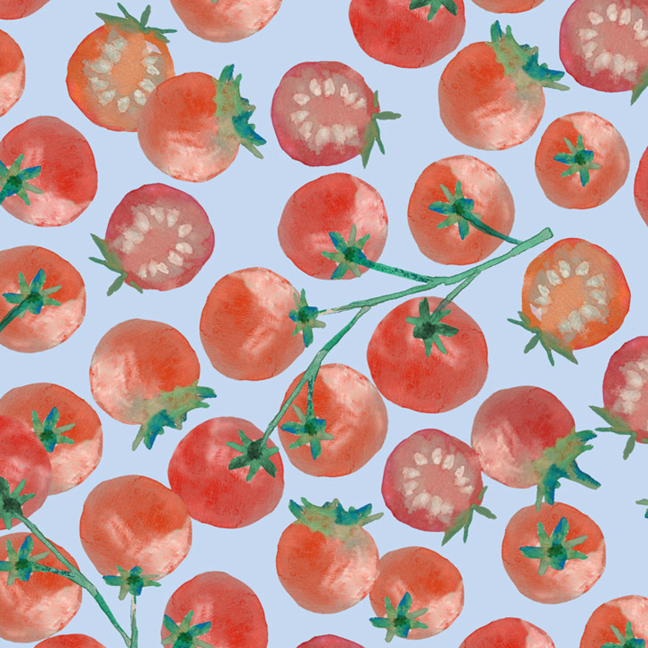 Lewis & Irene Vegetable Patch Vine Tomatoes Red