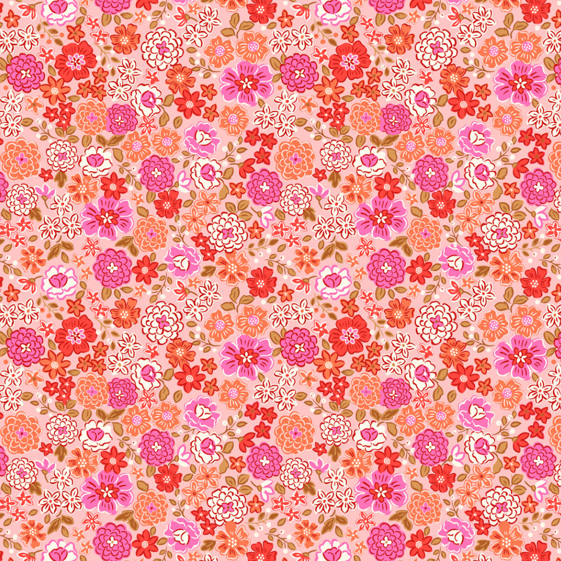 Lewis & Irene Boho Blooms Pinks and Peaches
