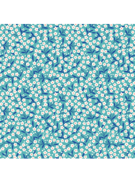 Lewis & Irene Boho Blooms Turquoise and Blue Flower Sprigs