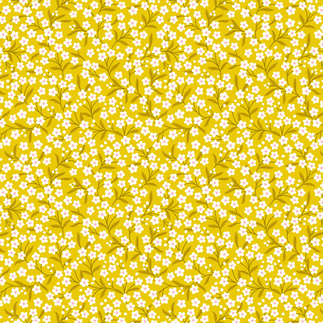 Lewis & Irene Boho Blooms Yellow Flower Sprigs