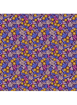 Lewis & Irene Boho Blooms Flower Burst Dark Purple