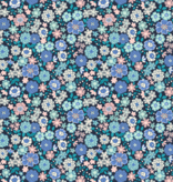 Lewis & Irene Boho Blooms Flower Blues Pinks and Navy