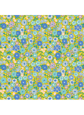 Lewis & Irene Boho Blooms Flowers on Yellow