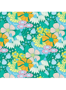 Cloud 9 Fabrics High In The Sky Floral Galaxy