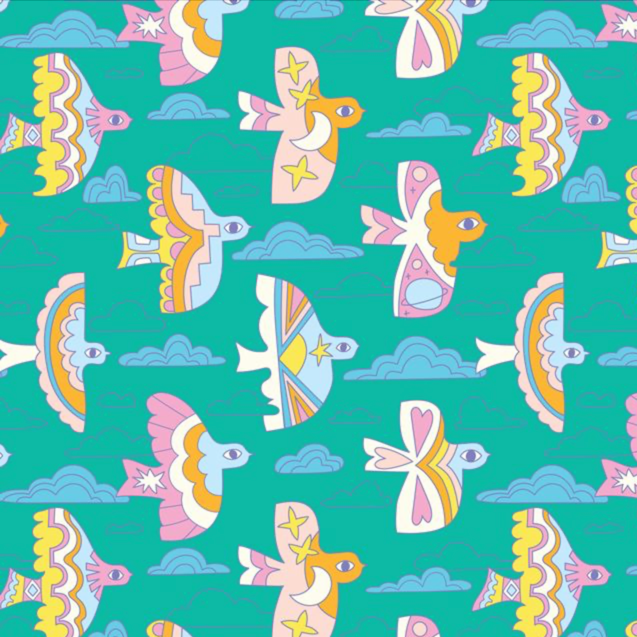 Cloud 9 Fabrics High In The Sky Sky Parade