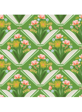 Cloud 9 Fabrics Bookworm Stories Bloom Green