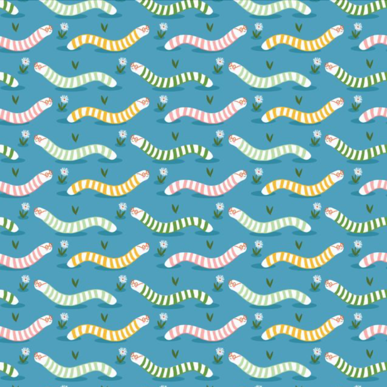Cloud 9 Fabrics Bookworm Wise Worms