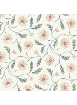 Cloud 9 Fabrics Fall and Flutter Flannel Trailing Floral Cream