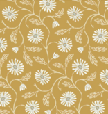 Cloud 9 Fabrics Fall and Flutter Flannel Trailing Floral Gold