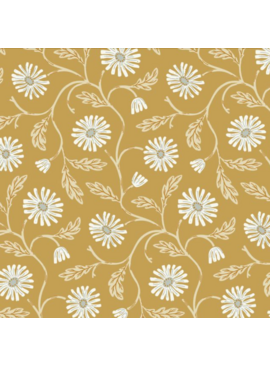 Cloud 9 Fabrics Fall and Flutter Flannel Trailing Floral Gold