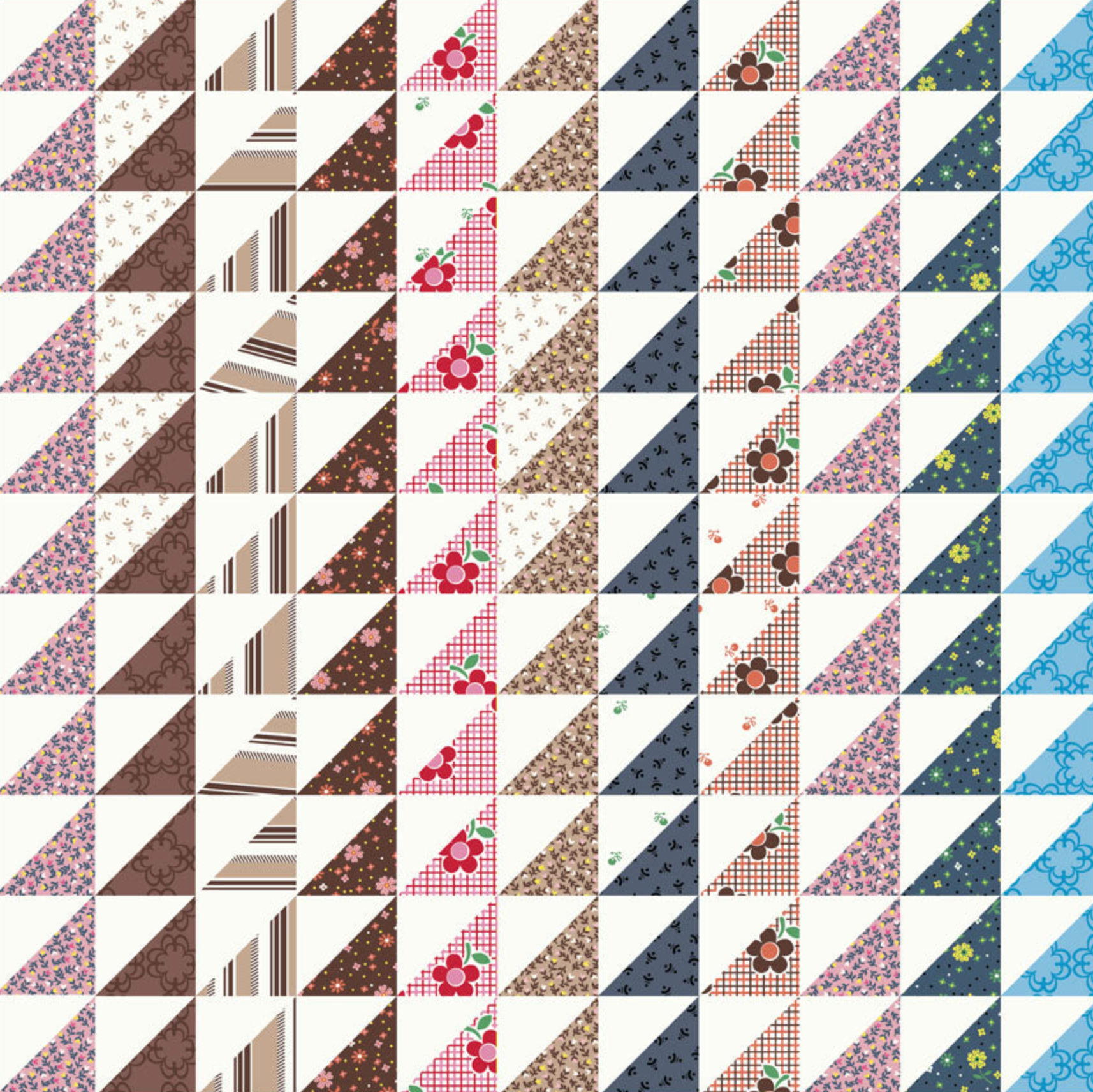 Windham Fabrics Made Easy Triangle Stripe Cheater Ivory