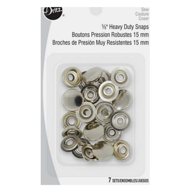 Dritz Dritz Heavy Duty Snaps Nickel 5/8in Size 24
