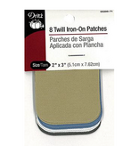 Dritz Twill Iron-On Patches Assorted 4ct