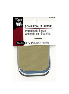 Dritz Twill Iron-On Patches Assorted 4ct