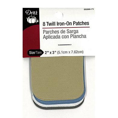 Dritz Twill Iron-On Patches Assorted 4ct