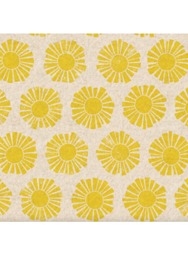 Cotton + Steel By The Seaside Sunshine White Canvas