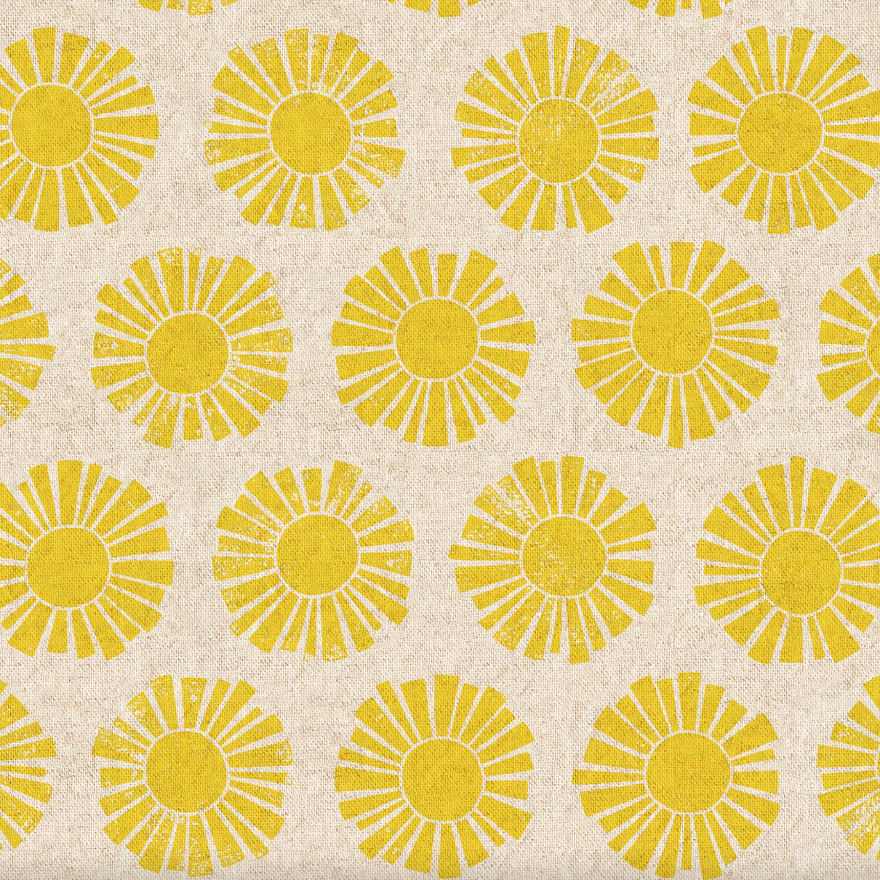 Cotton + Steel By The Seaside Sunshine White Canvas