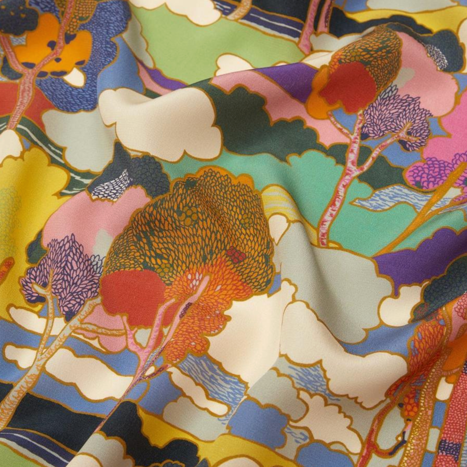 Liberty Fabrics Liberty Prospect Road Multi Bright Tana Lawn