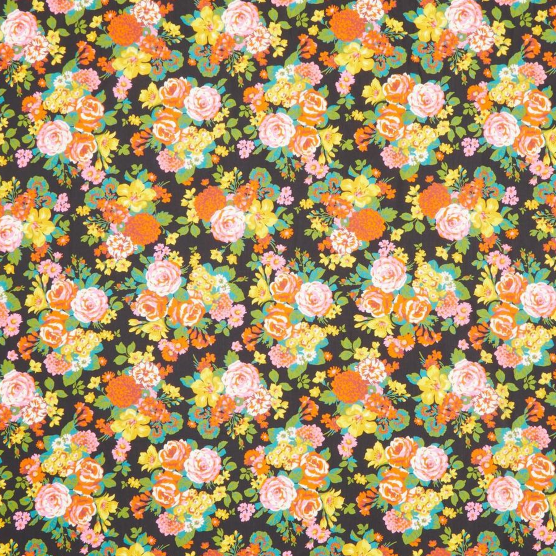 Liberty Fabrics Liberty Flower Crown Multi Bright Tana Lawn