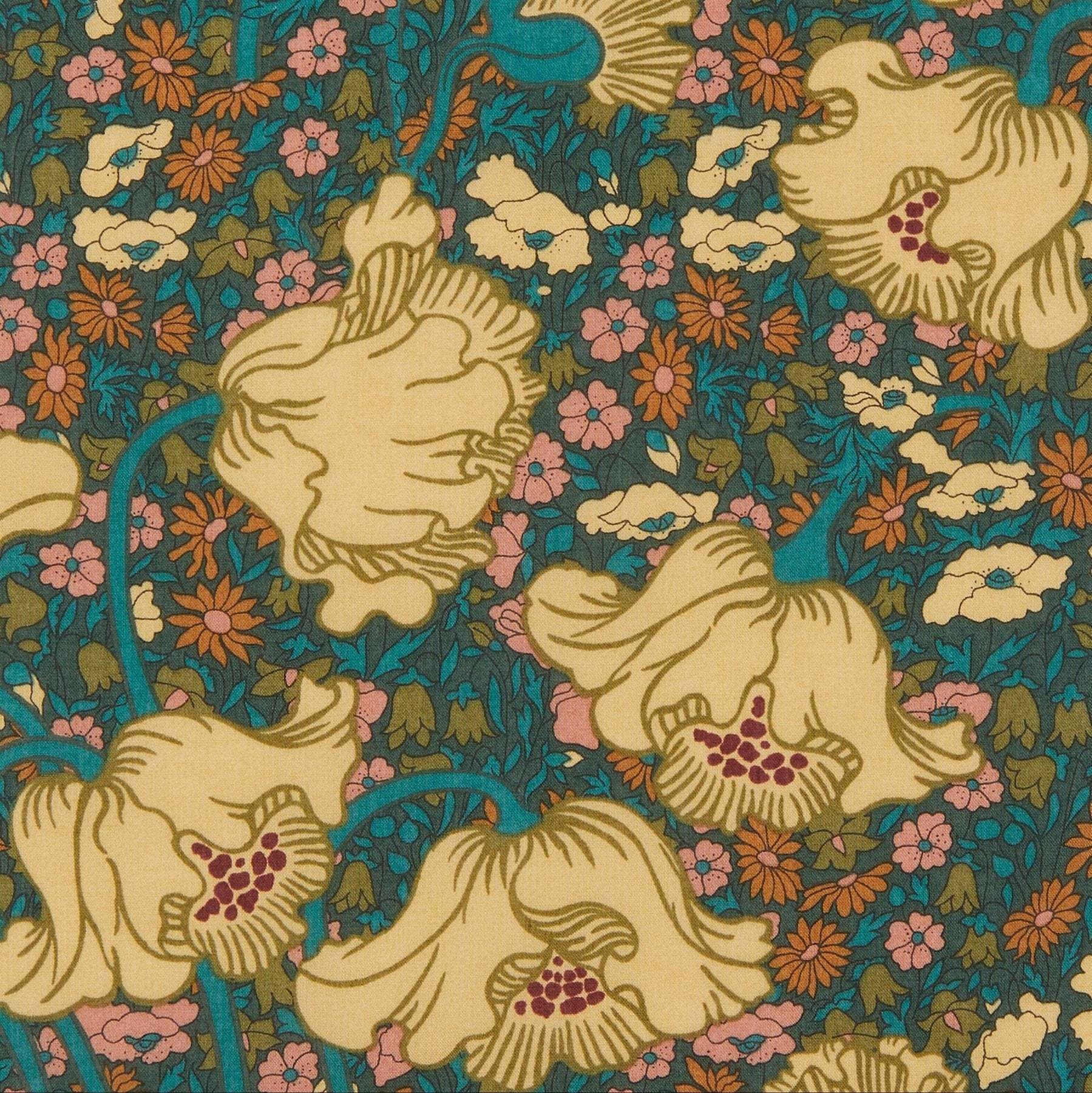 Liberty Fabrics Liberty Clementina Daisy Green Dark Tana Lawn