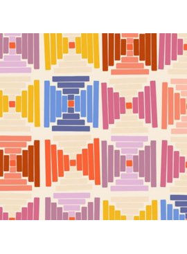 Ruby Star Society Persimmon Canvas Geometric Natural