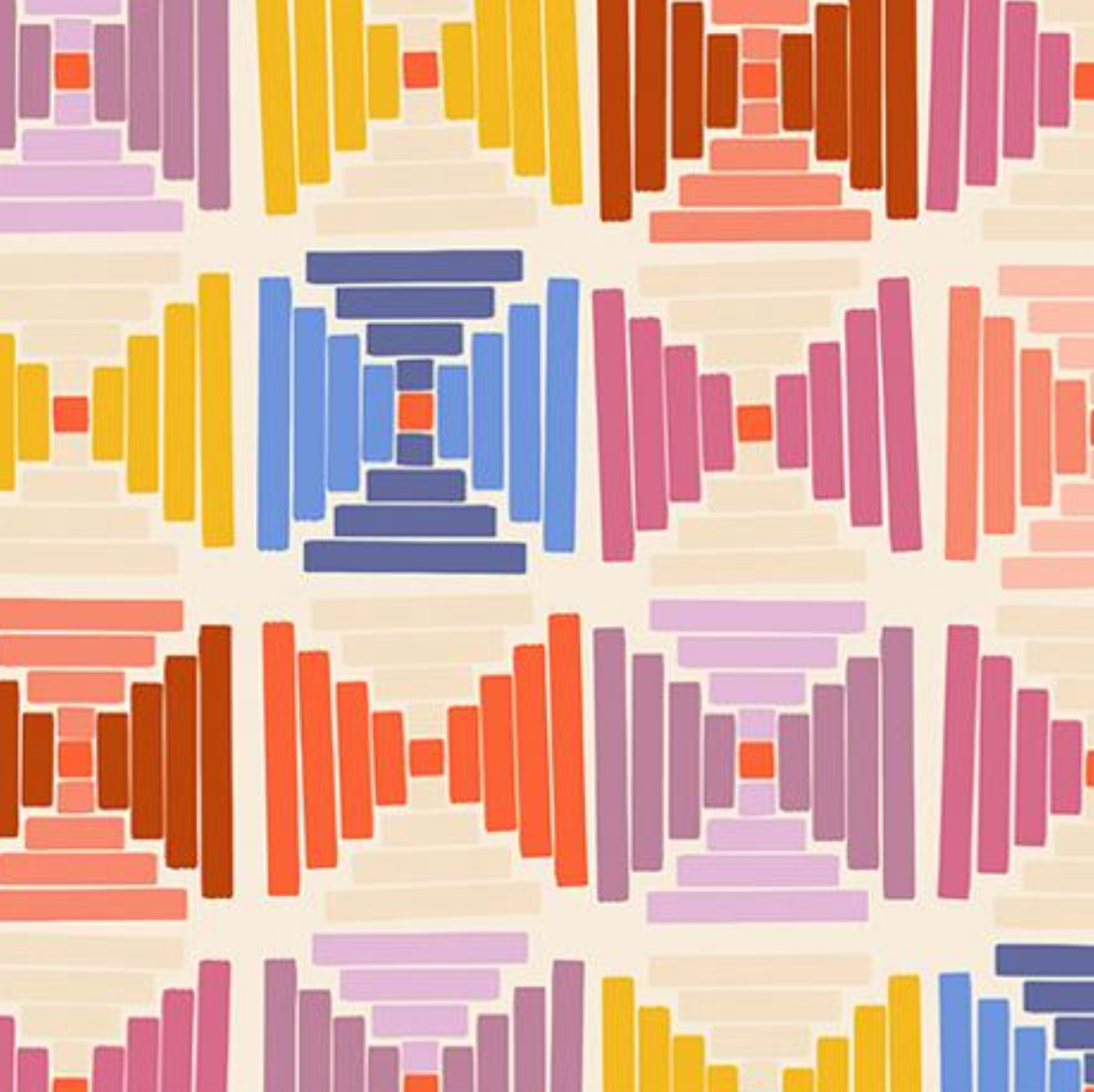 Ruby Star Society Persimmon Canvas Geometric Natural